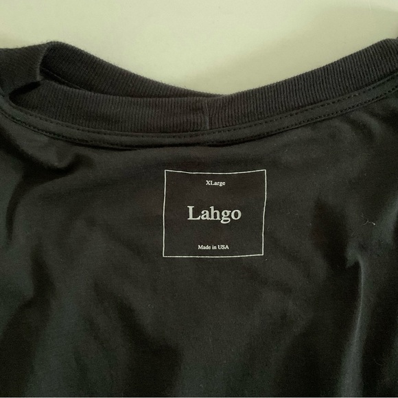 Lahgo x Lunya Cool Every Day Muscle Tee XL Black Pocket Loungewear Luxurious USA - Picture 3 of 9
